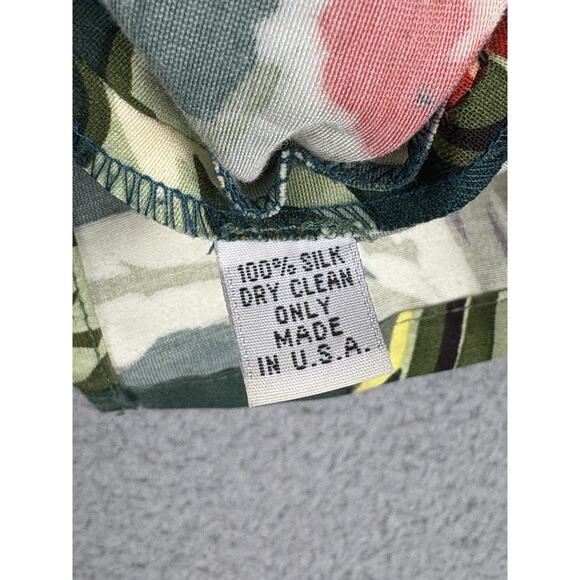 Nikki Chasin Top Women’s Small Multicolor 100% Silk Coral Sea Shells Stars Artsy - Picture 5 of 9